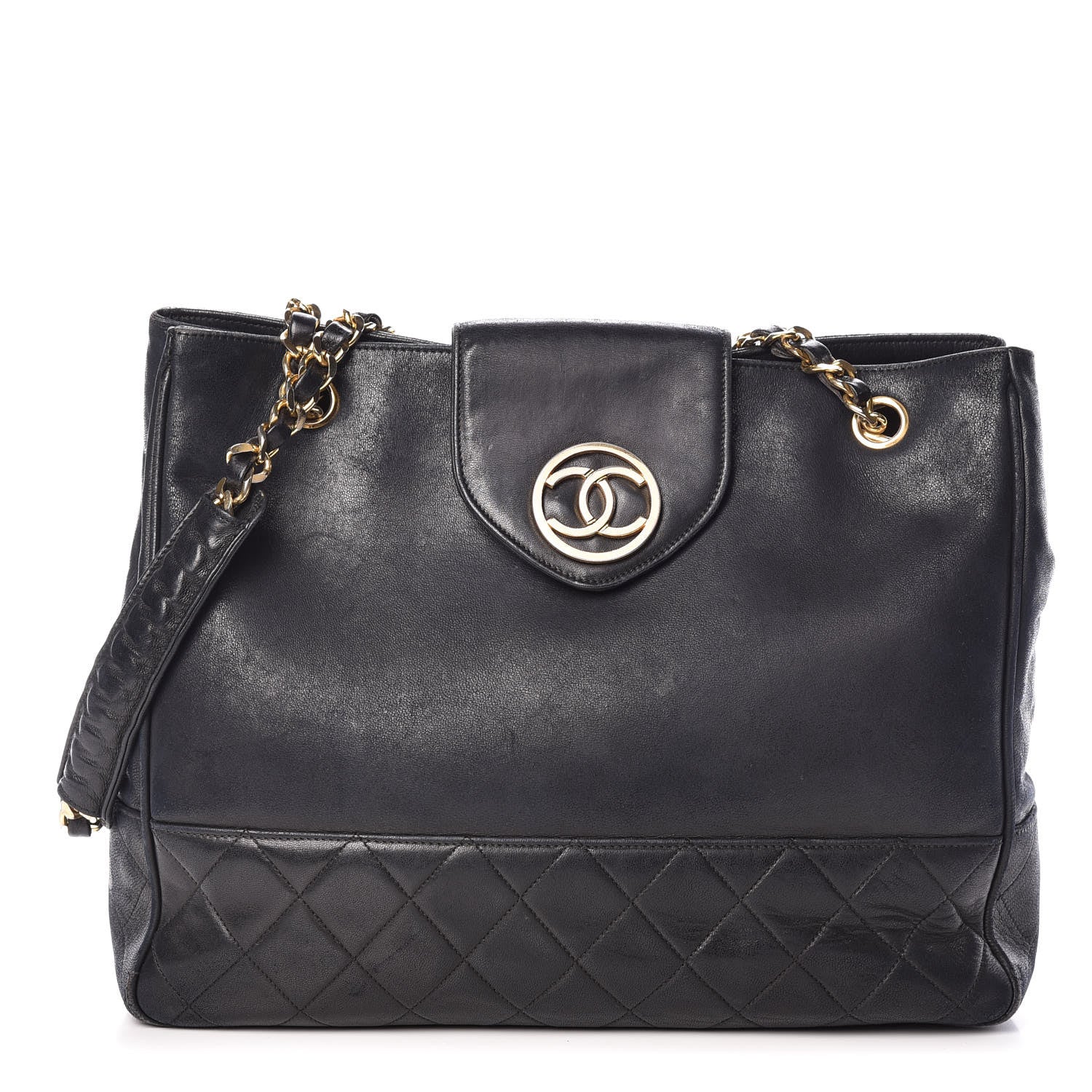 Chanel Lambskin Quilted Tote Black 1 of 16