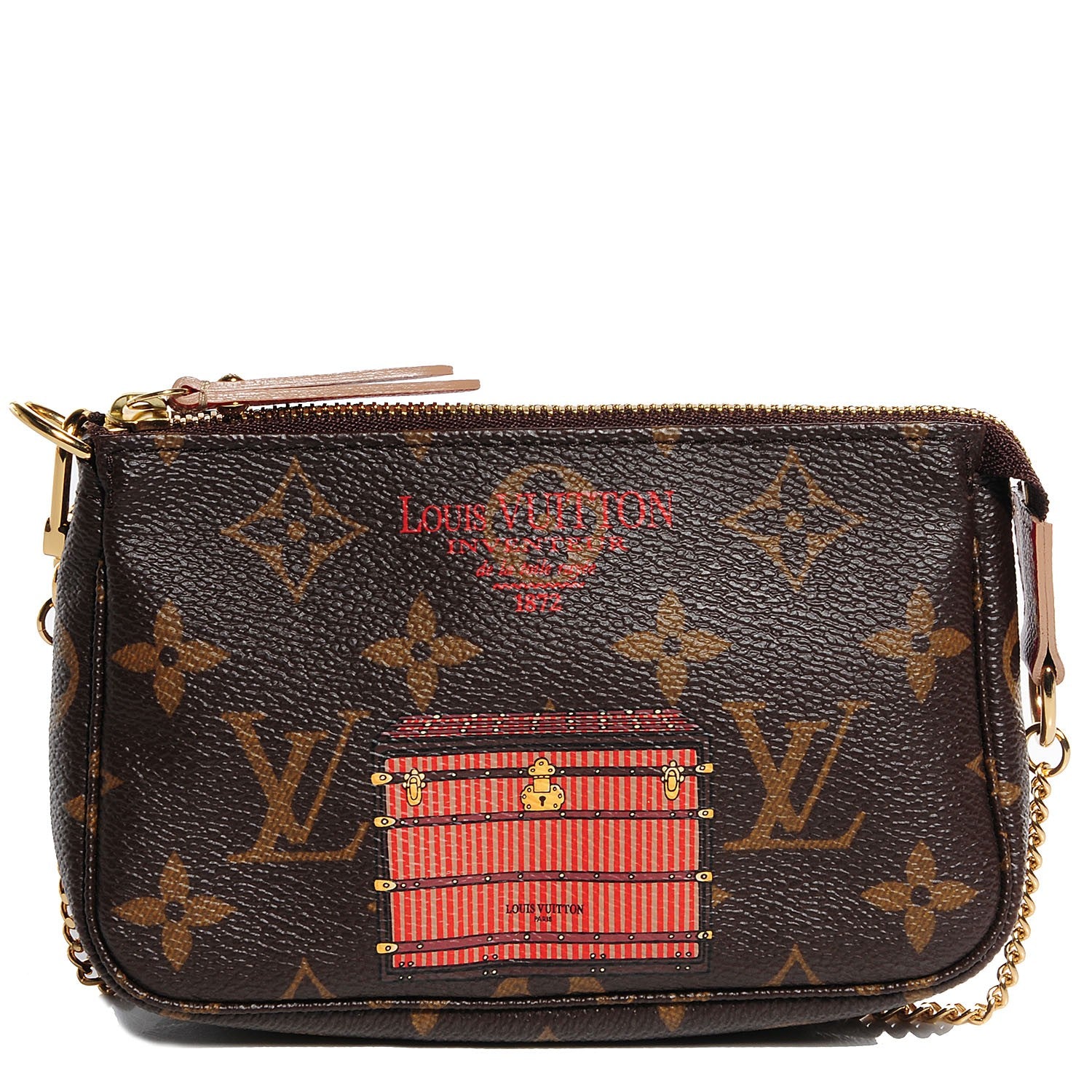 Louis Vuitton Monogram Trunks and Locks Mini Pochette Accessories 1 of 8