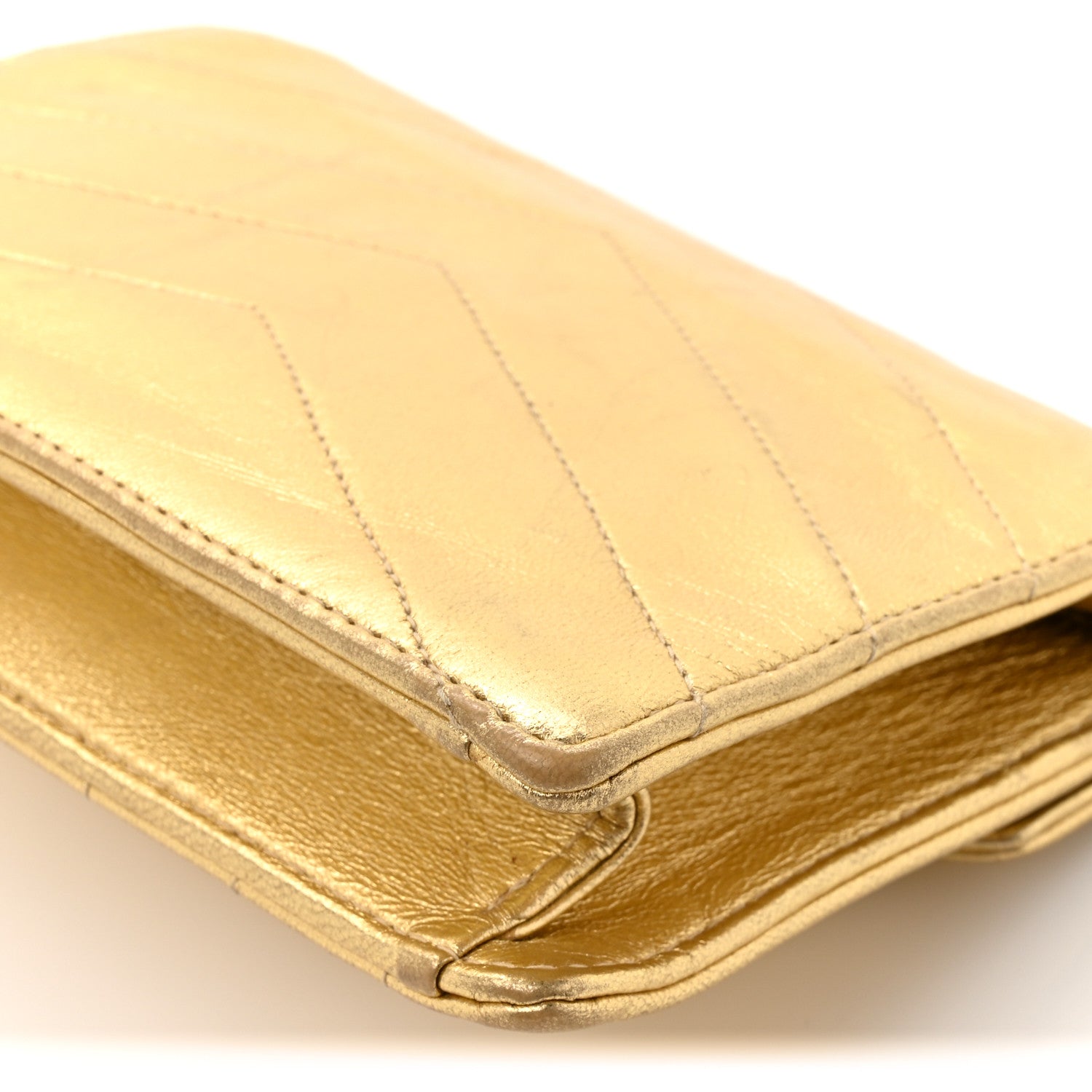 Chanel Metallic Lambskin Quilted Mini Flap Gold 10 of 12