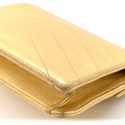 Chanel Metallic Lambskin Quilted Mini Flap Gold 10 of 12