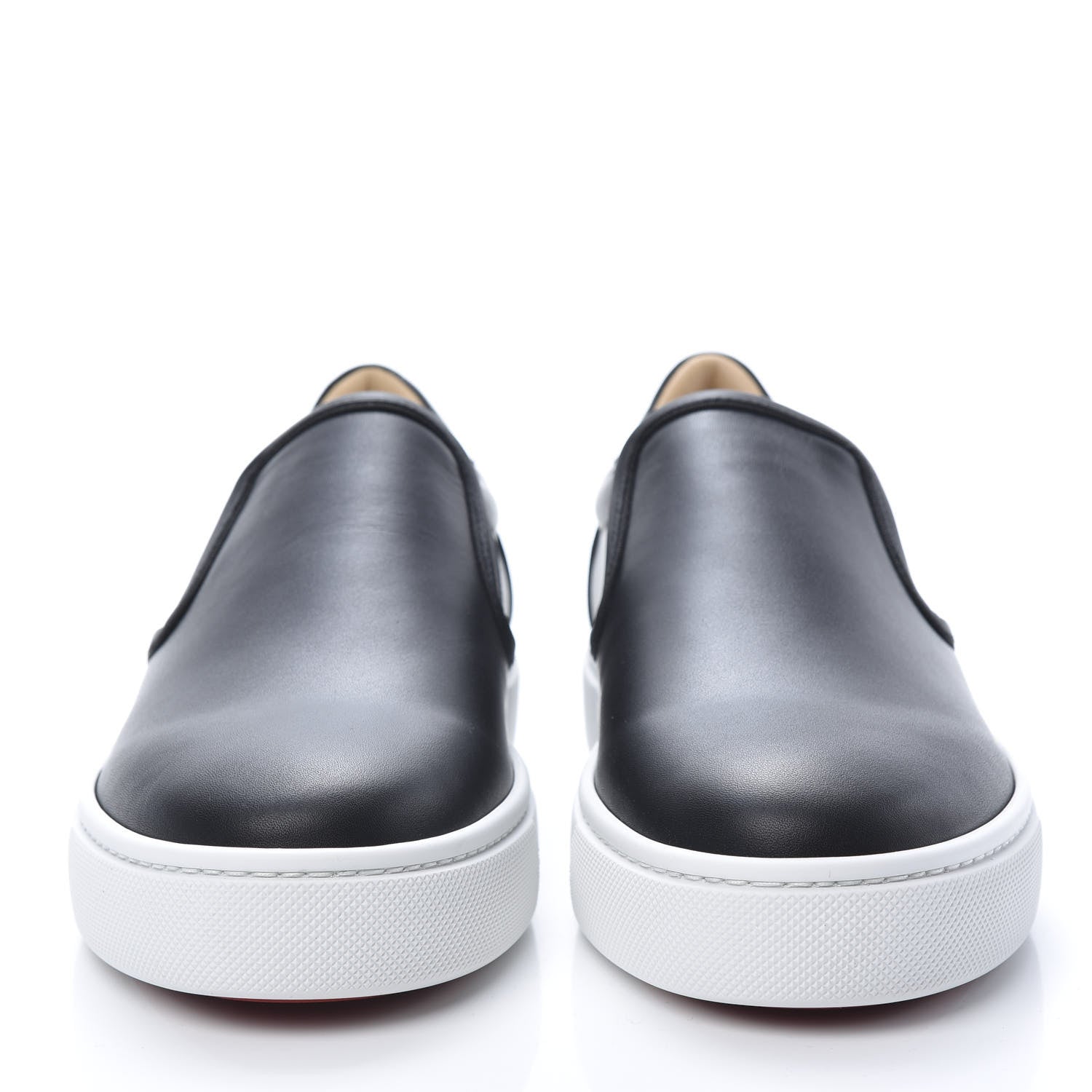 Christian Louboutin Calfskin Womens Masteral Platform Slip On Sneakers 41 Black 2 of 8