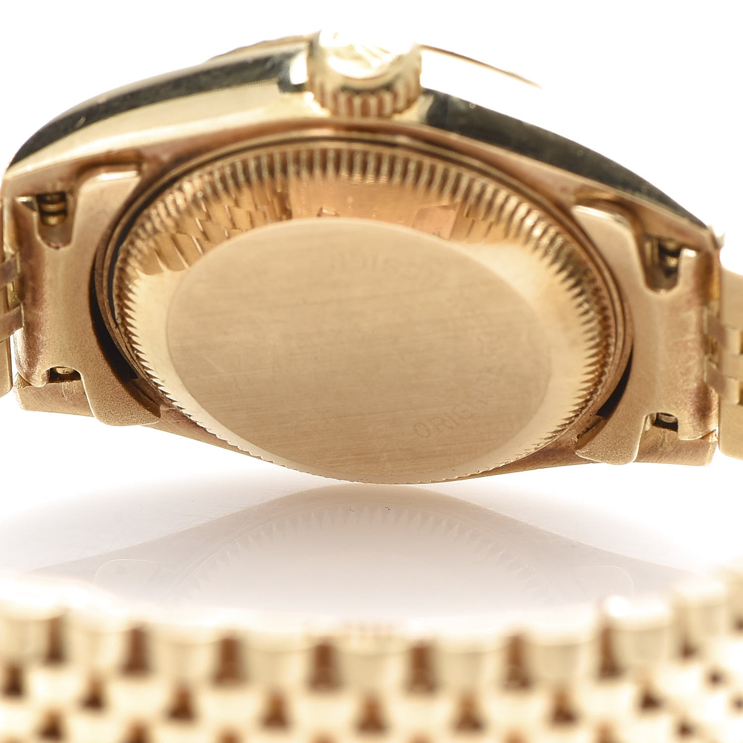 Rolex 18K Yellow Gold 26mm Oyster Perpetual Datejust Watch Linen 69178 5 of 6
