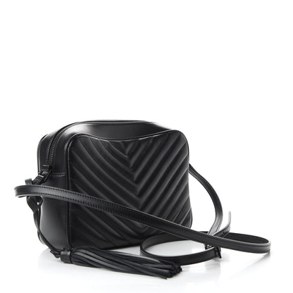 Saint Laurent Calfskin Matelasse Monogram Lou Camera Bag Black 3 of 9