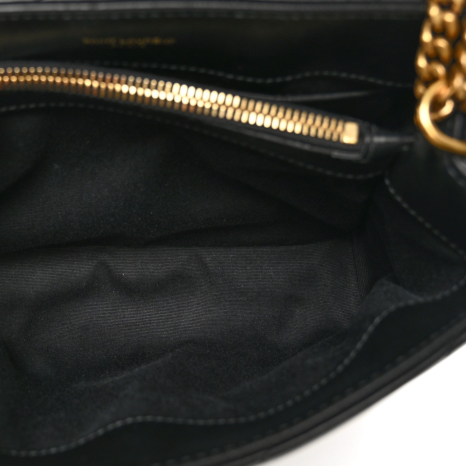 Saint Laurent Calfskin Y Quilted Monogram Small Loulou Chain Satchel Black 7 of 11