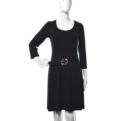 Gucci Calfskin Interlocking G Belt 90 36 Black 2 of 9