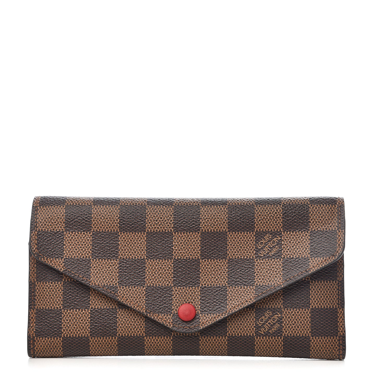 Damier Ebene Josephine Wallet Red