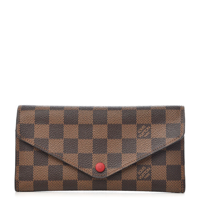 Louis Vuitton Damier Ebene Josephine Wallet Red 1 of 7