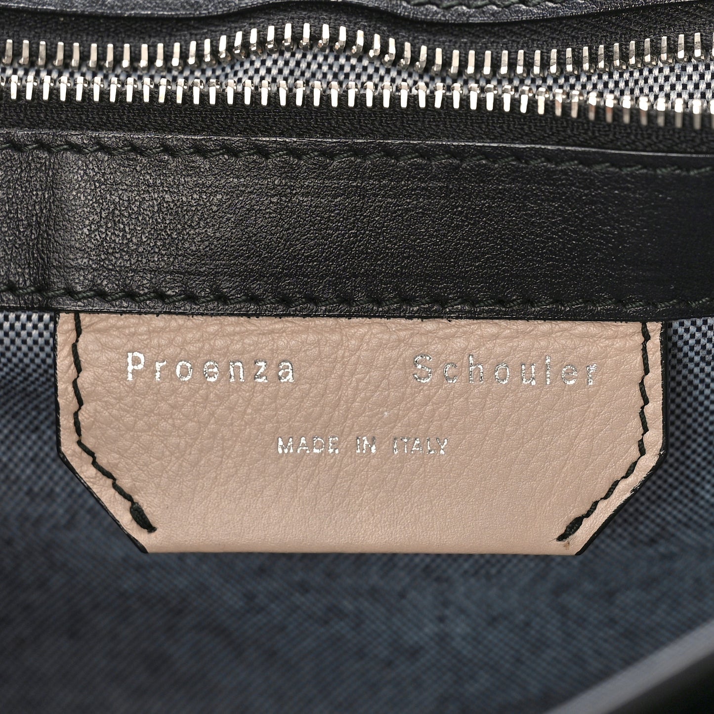 Grained Calfskin Medium Contrast Stitch PS1 Satchel Sand