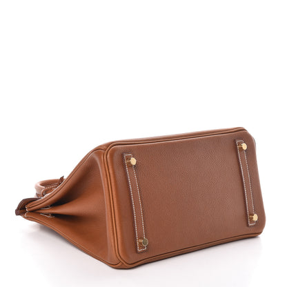 Hermes Natural Barenia Faubourg Birkin 30 Fauve 5 of 34