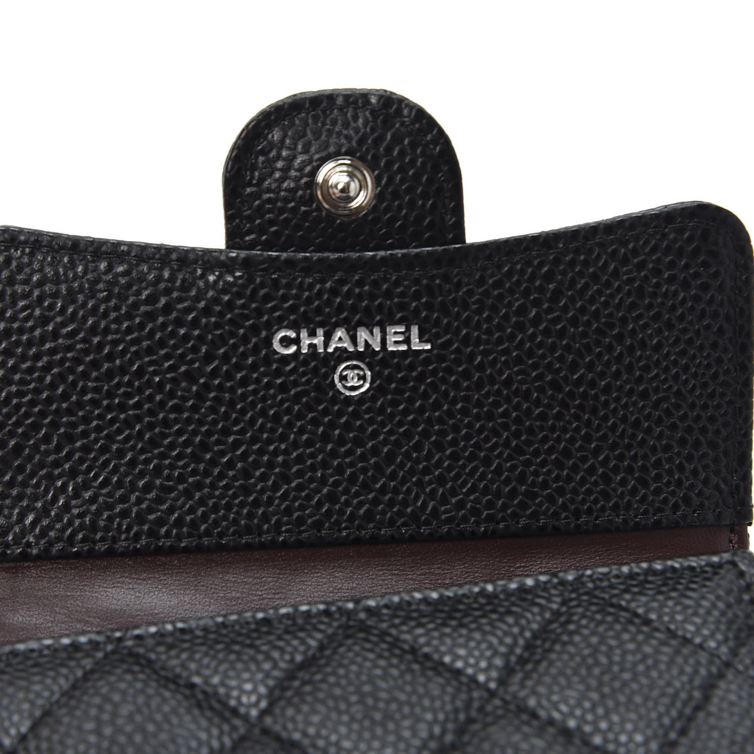 Chanel Caviar Quilted Compact Flap Wallet Black 7 of 9