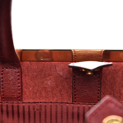 Fendi Vitello Elite Regular 2Jours Tote Rosso Scuro Ciliegia 16 of 16