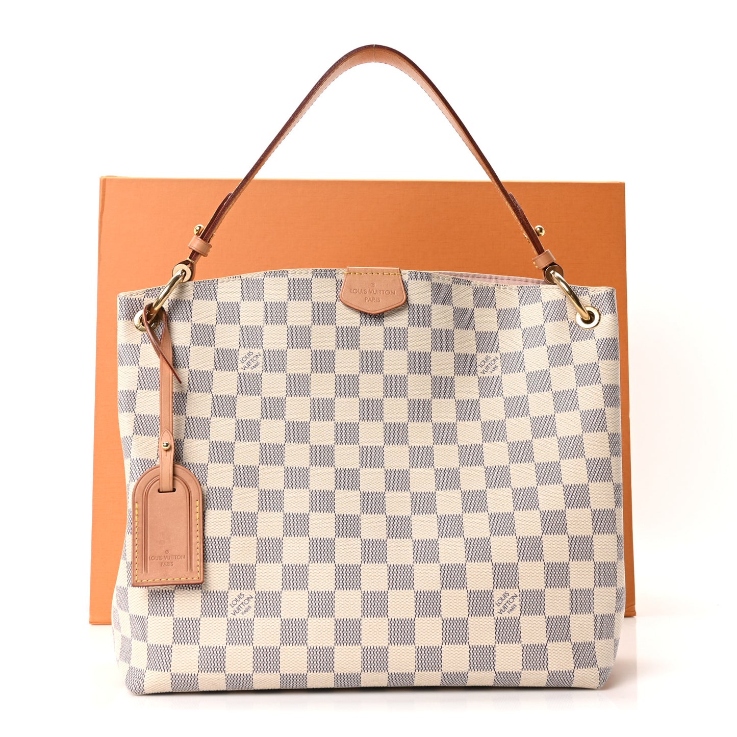 Damier Azur Graceful PM Rose Ballerine Rose Ballerine