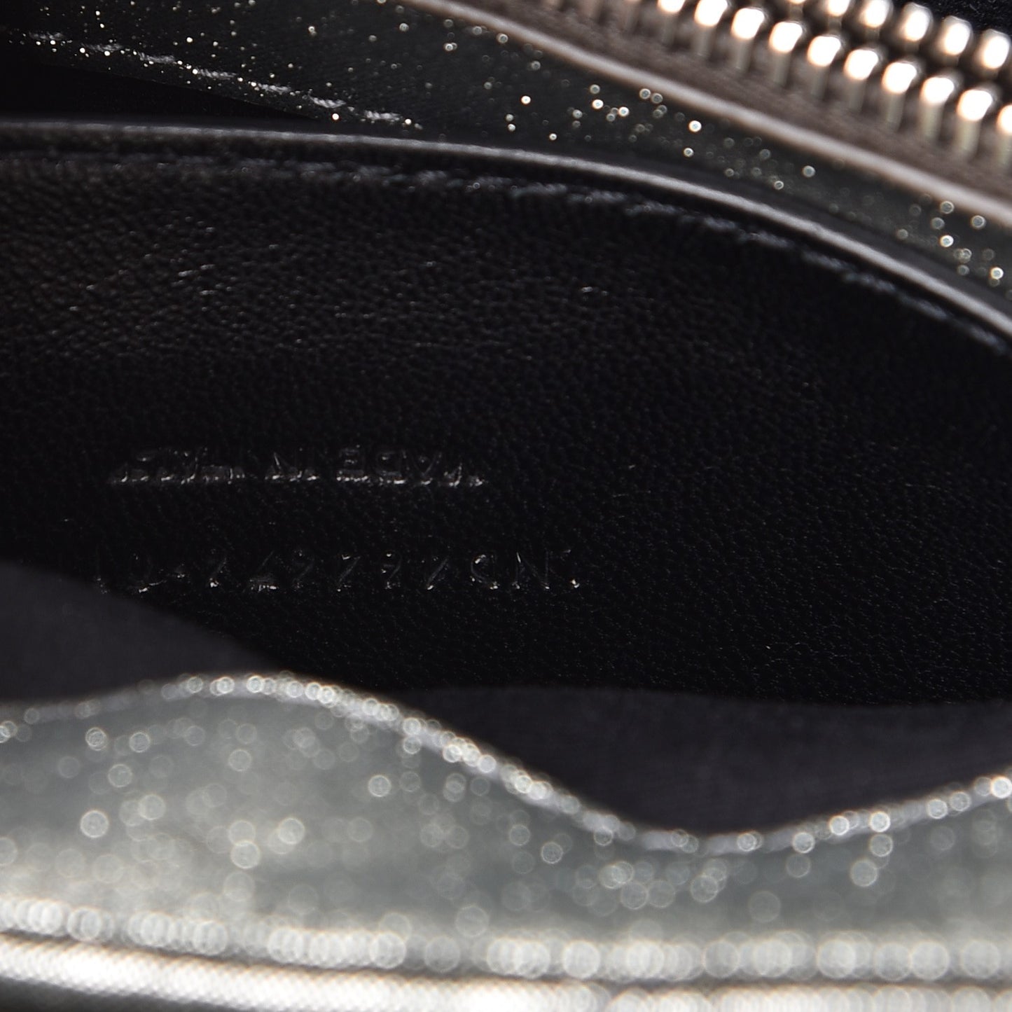 Metallic Calfskin Y Calfskin Monogram Small Loulou Chain Satchel Dark Grey