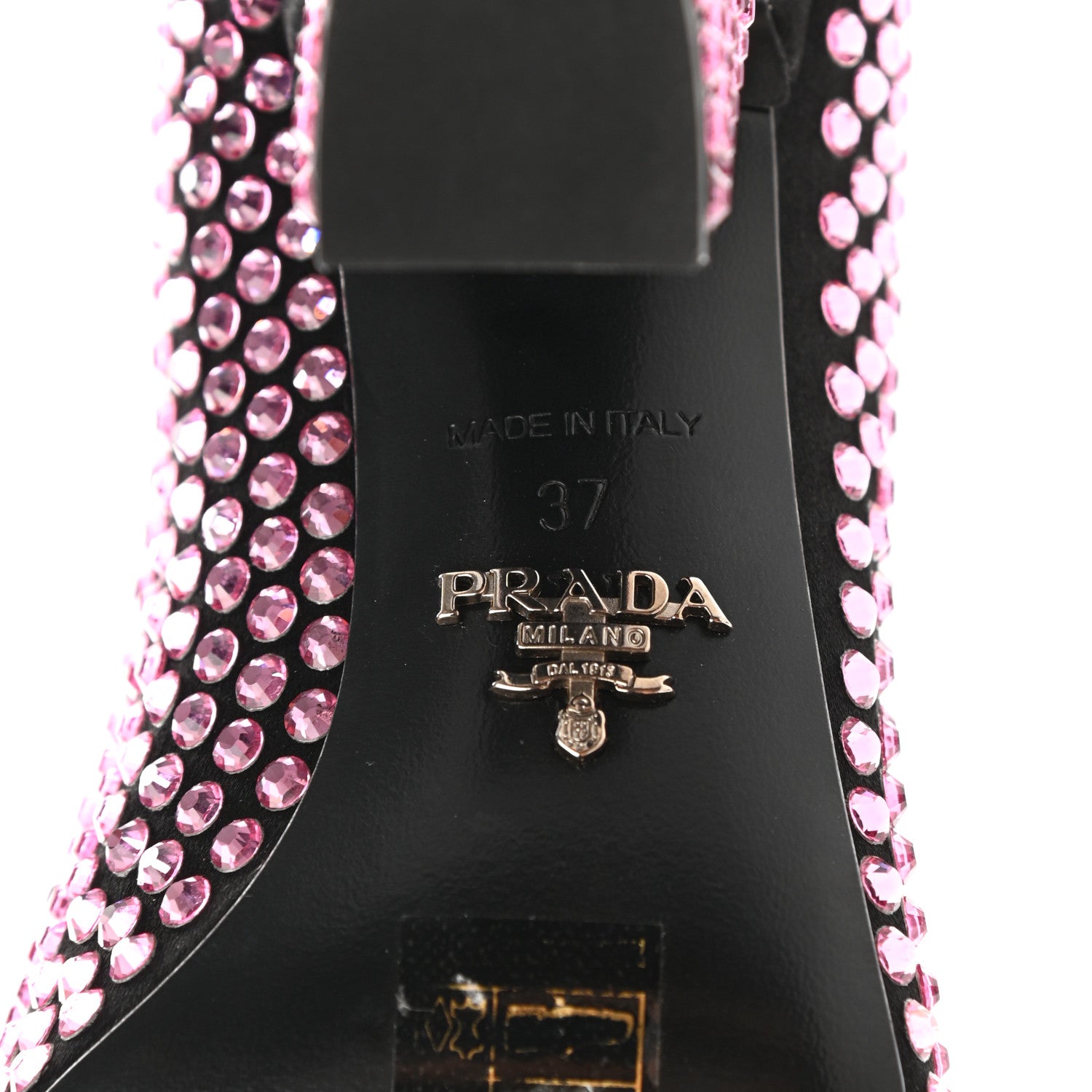 Prada Satin Crystal 85mm Pumps 37 Rosa 6 of 8