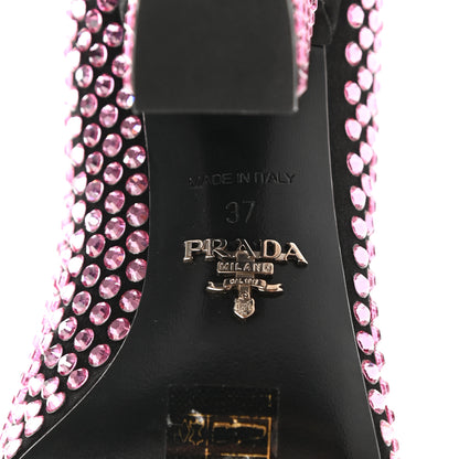 Prada Satin Crystal 85mm Pumps 37 Rosa 6 of 8