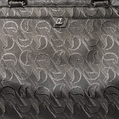 Christian Louboutin Toile Monogram Calfskin Printed Spikes Sneakender Duffle Black 7 of 14