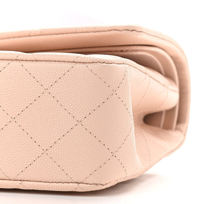 Chanel Caviar Quilted Medium Double Flap Light Beige 9 of 11