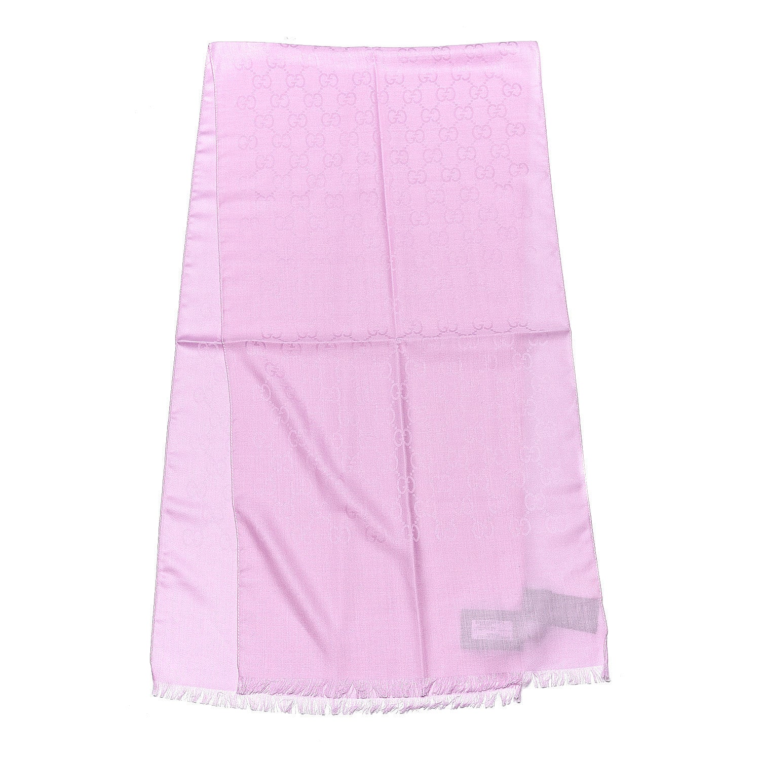 Gucci Wool Silk GG Monogram GGNat Scarf Rose 3 of 4