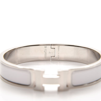 Hermes Enamel Narrow Clic Clac H Bracelet GM White 4 of 5
