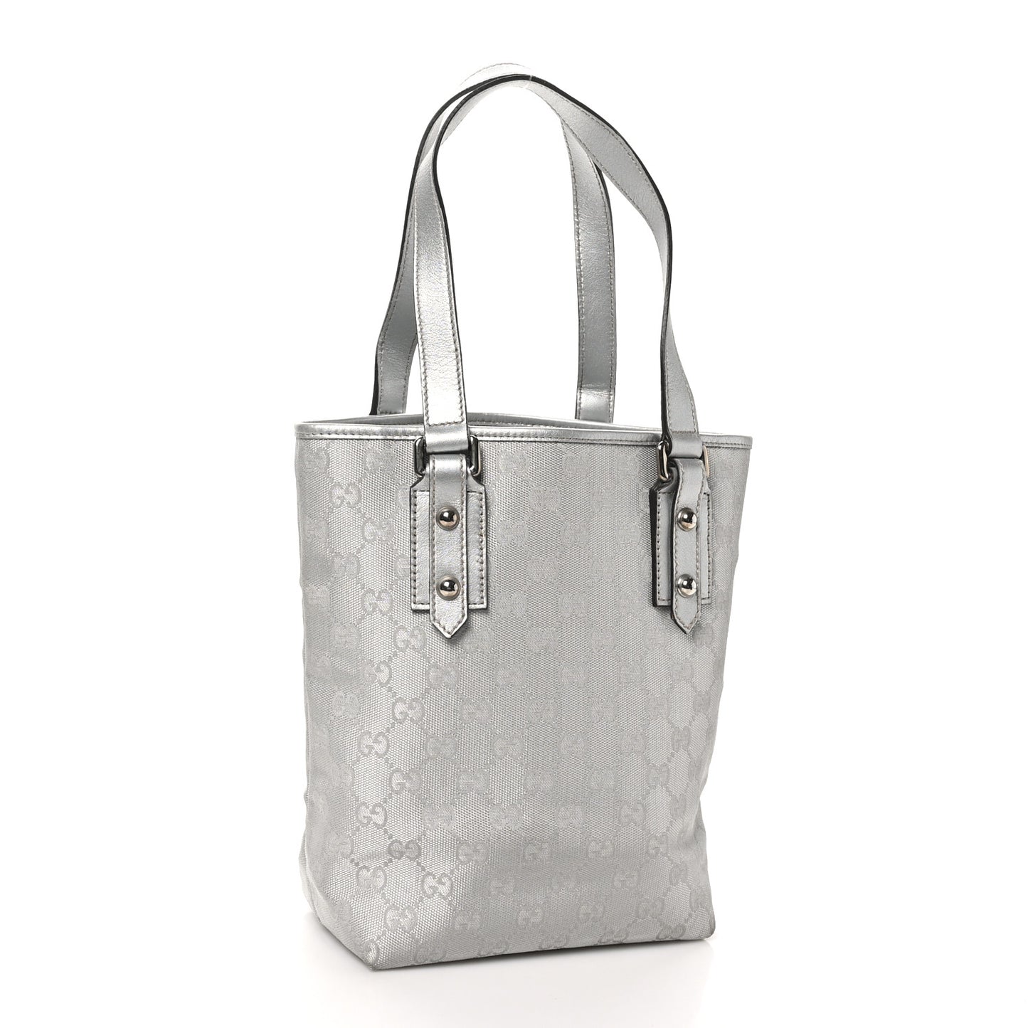 Monogram Tote Bag Silver