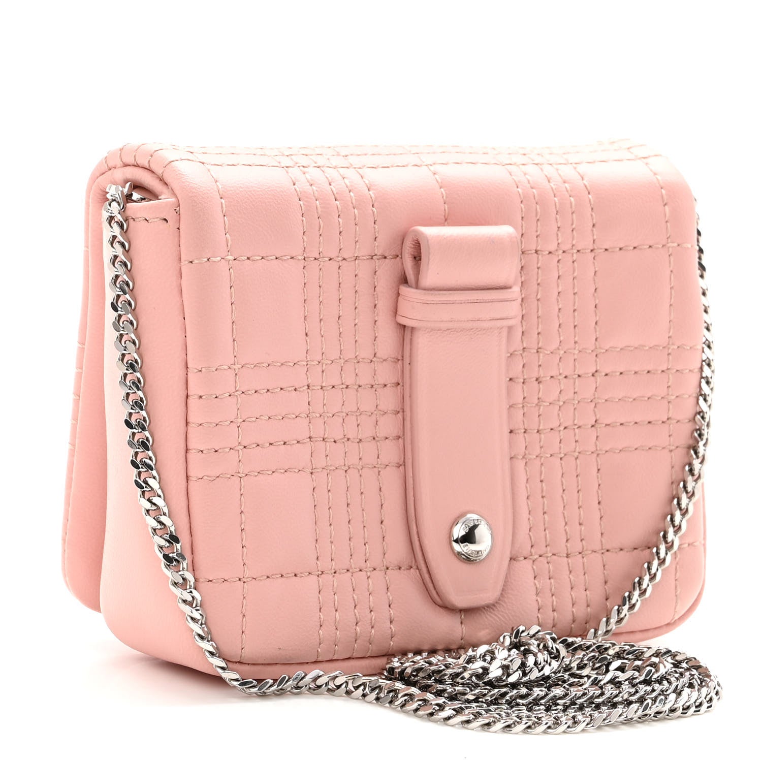 Burberry Lambskin Quilted Micro Lola Bag Blush Pink 3 of 10