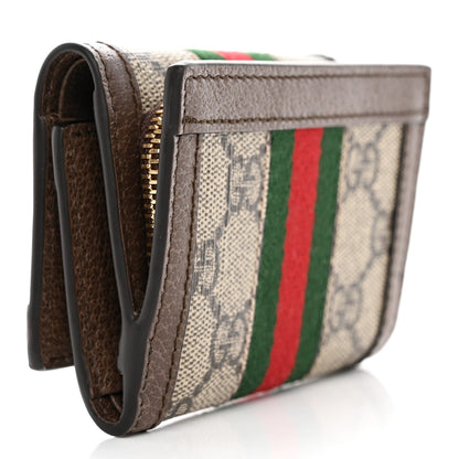 Gucci GG Supreme Monogram Web Ophidia Bi-Fold Wallet Beige New Acero 3 of 9