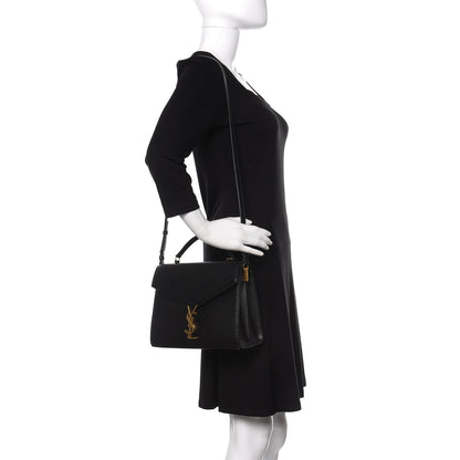 Saint Laurent Grain de Poudre Medium Classic Monogram Cassandra Top Handle Black Rouge Legion 2 of 12