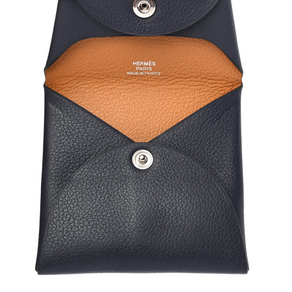 Hermes Evercolor Bastia Verso Coin Purse Bleu Nuit Sesame 5 of 7