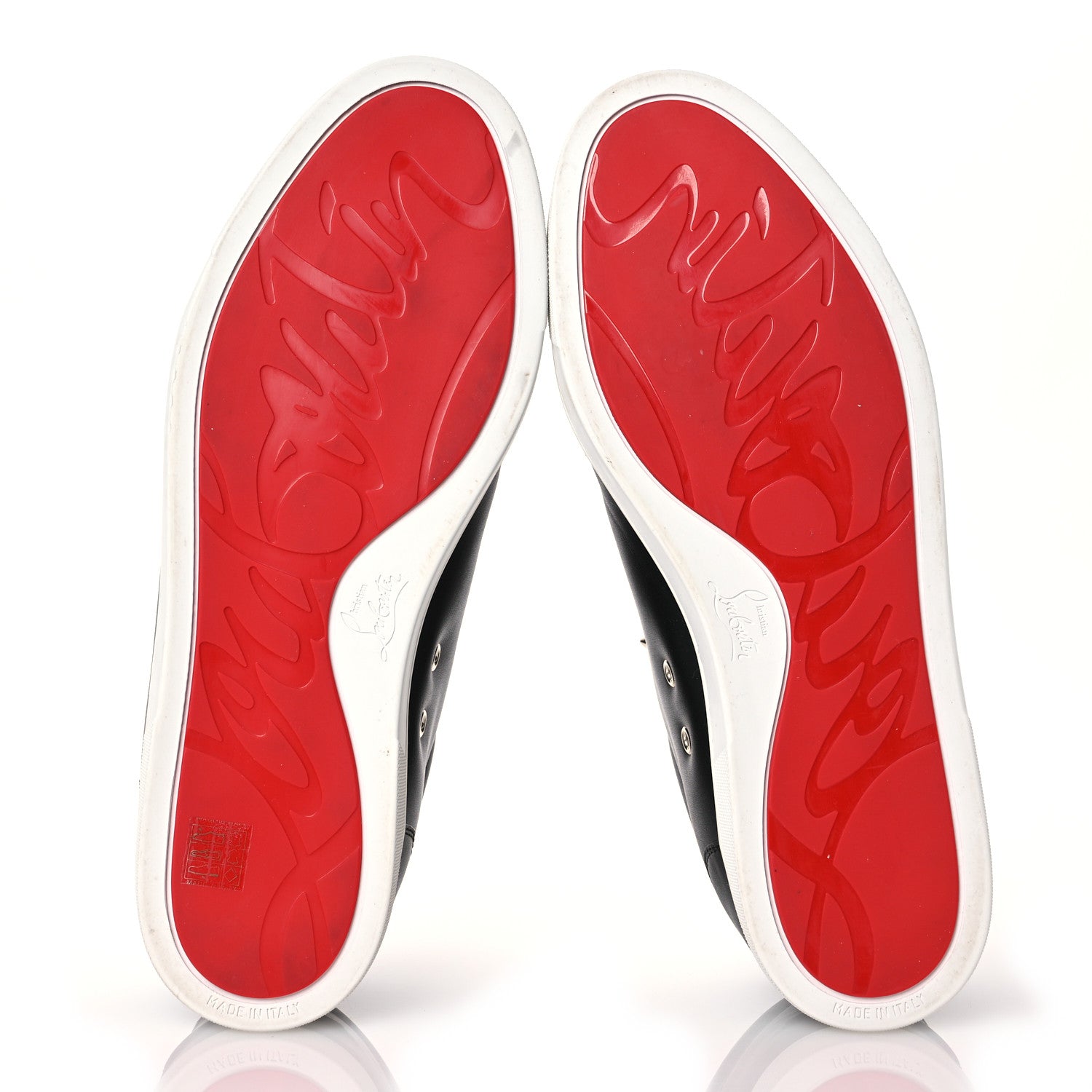 Christian Louboutin Calfskin Mens Fique A Vontade Flat Sneakers 46 Black 6 of 11