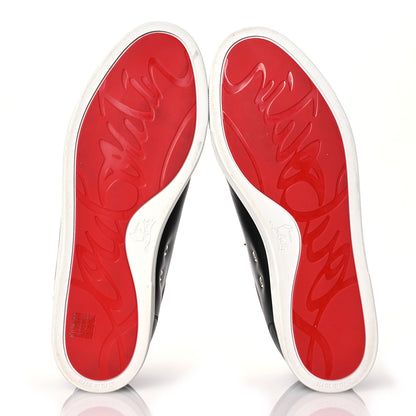 Christian Louboutin Calfskin Mens Fique A Vontade Flat Sneakers 46 Black 6 of 11