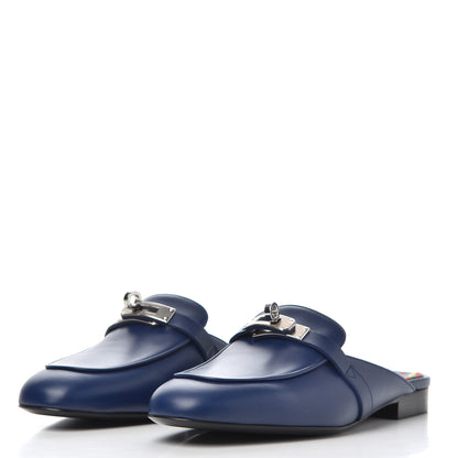 Hermes Calfskin Oz Mules 36 Bleu Maritime 3 of 12