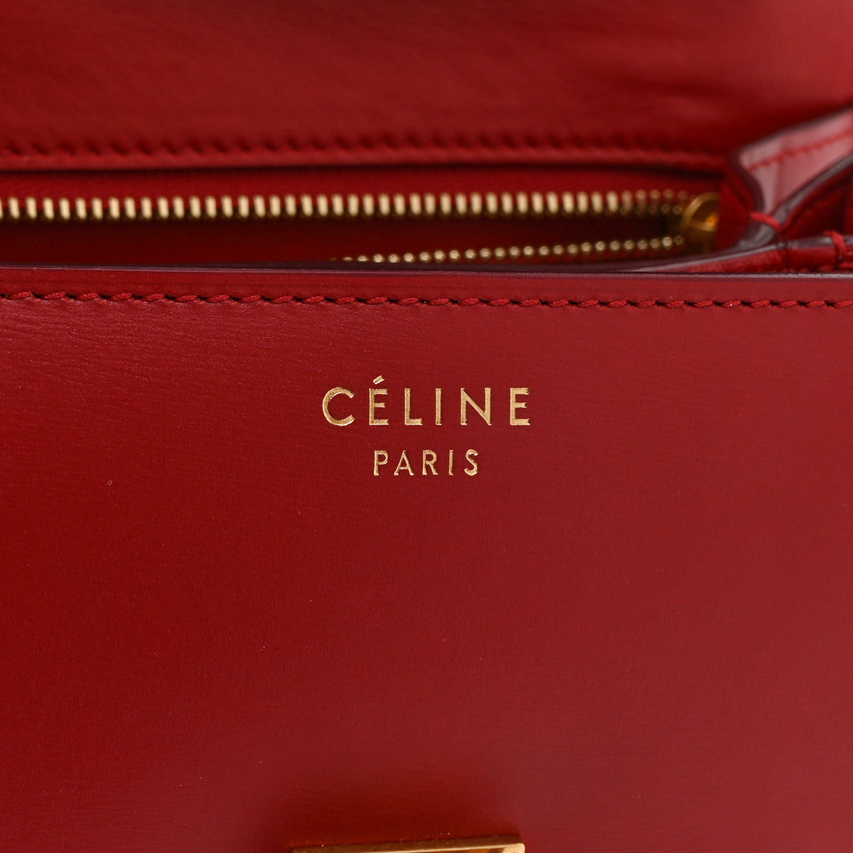 Celine Smooth Calfskin Small Classic Box Flap Bag Red 6 of 10
