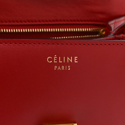 Celine Smooth Calfskin Small Classic Box Flap Bag Red 6 of 10