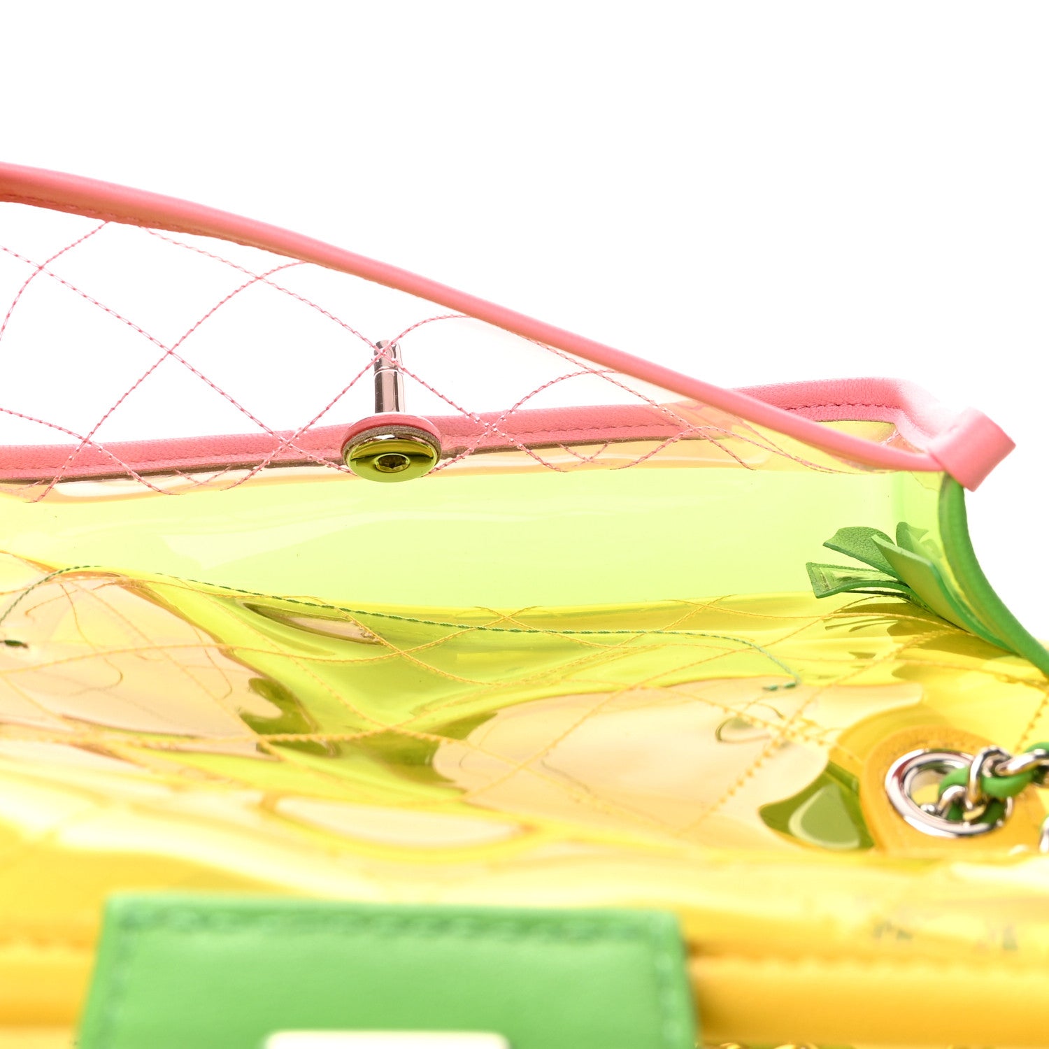 Chanel Lambskin PVC Quilted Mini Coco Splash Flap Yellow Green Pink 5 of 10