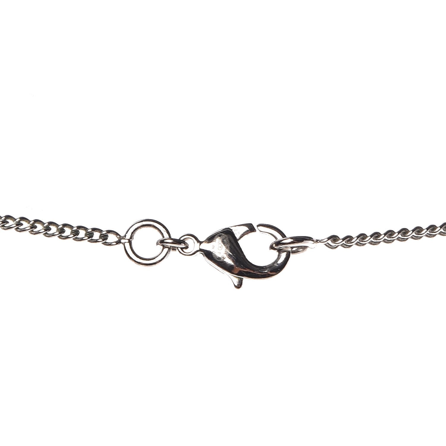 Chanel Baguette Crystal Pearl CC Lariat Necklace Silver 4 of 5