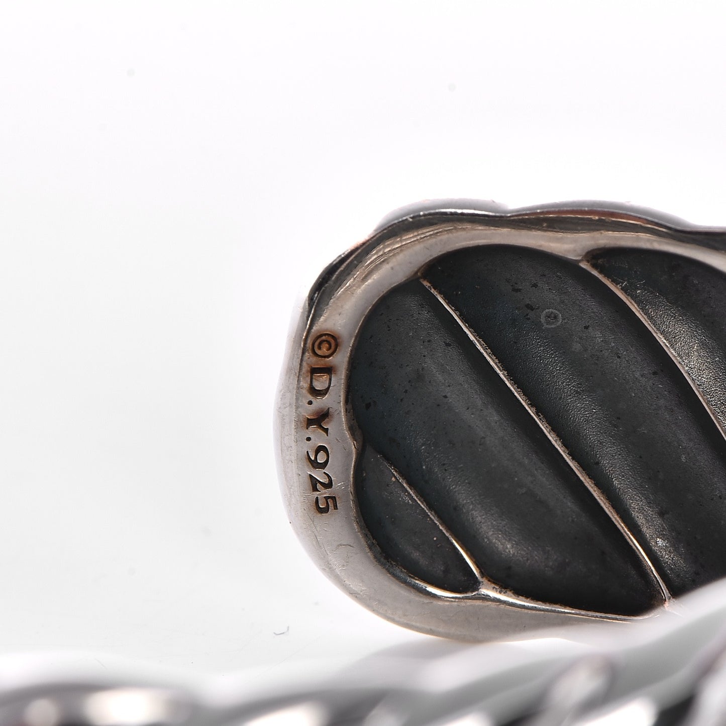 Sterling Silver Diamond 24mm Sculpted Cable Cuff