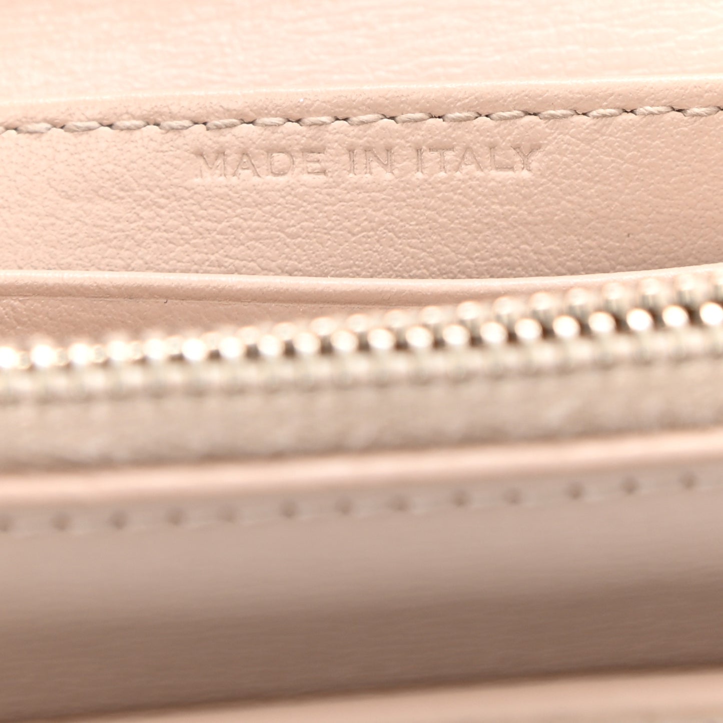 Calfskin Monogram Sunset Chain Wallet Nude Powder