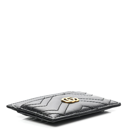 Gucci Calfskin Matelasse GG Marmont Card Holder Black 4 of 7