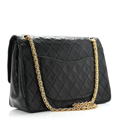 Chanel Lambskin Quilted Medium Double Flap Bijoux Chain Black 2 of 9