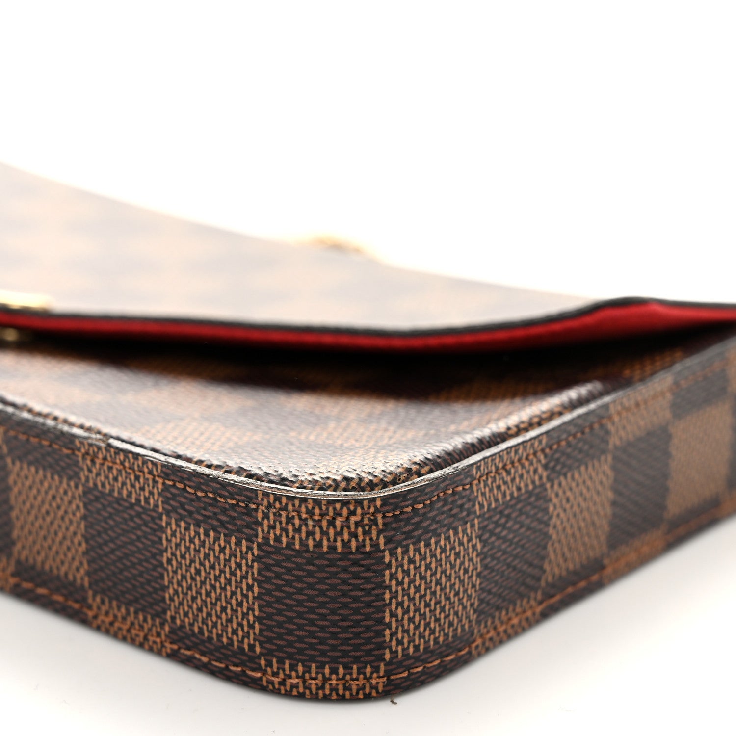 Louis Vuitton Damier Ebene Pochette Felicie Chain Wallet 11 of 12