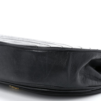 Chanel Lambskin Ribbon Stitched Small Single Flap Black 10 of 12