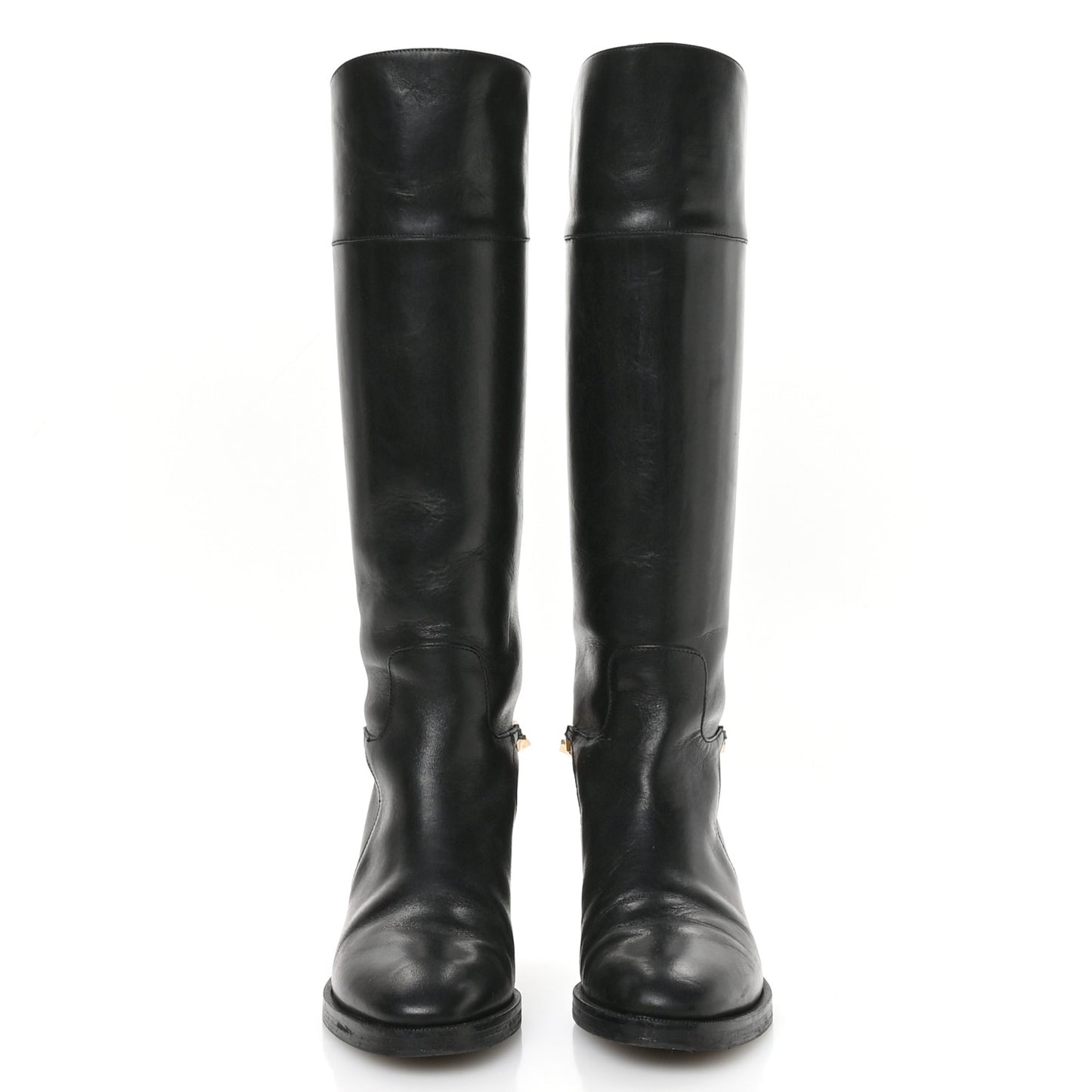 Calfskin Nell Tall Boots 36.5 Black