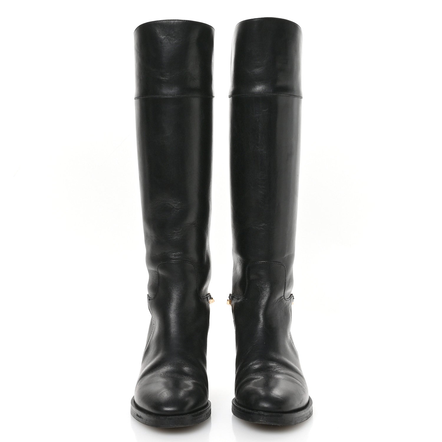 Jimmy Choo Calfskin Nell Tall Boots 36.5 Black 3 of 8