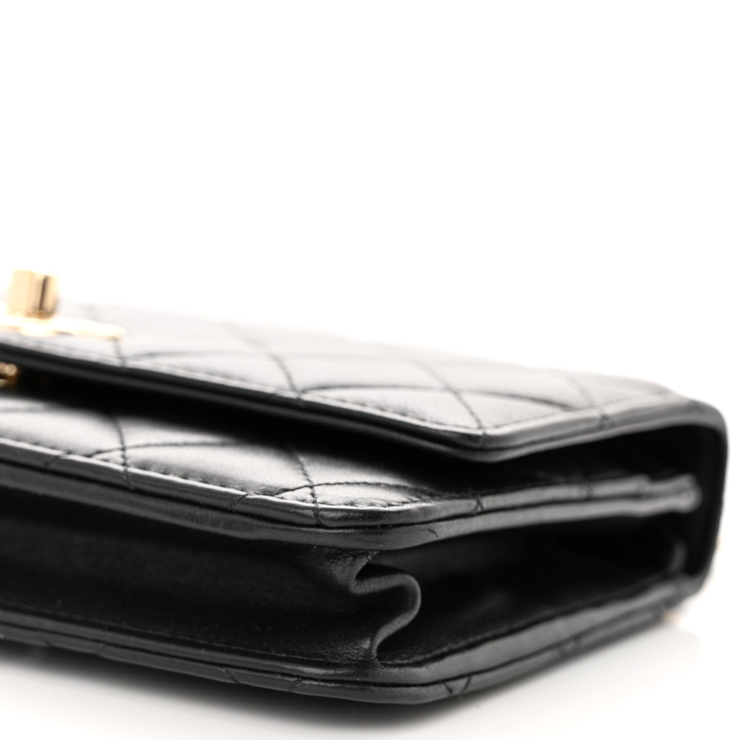 Chanel Lambskin Quilted Trendy CC Wallet On Chain WOC Black 11 of 12