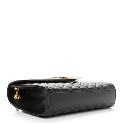 Saint Laurent Grain De Poudre Textured Mixed Matelasse Triquilt Medium Monogram Satchel Black 6 of 11