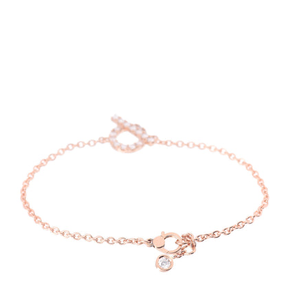 Hermes 18K Rose Gold Diamond Finesse Bracelet ST 3 of 5