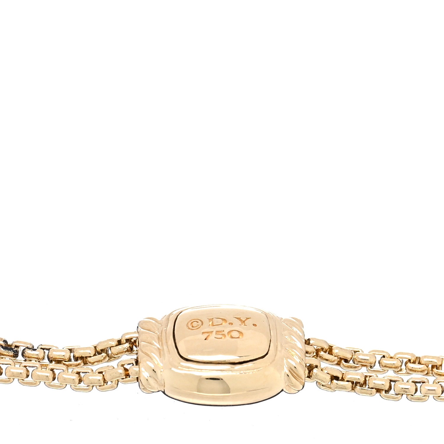 David Yurman DAVID YURMAN 18K Yellow Gold Hampton Blue Topaz Aquamarine Tanzanite Novella Chain Bracelet 3 of 4