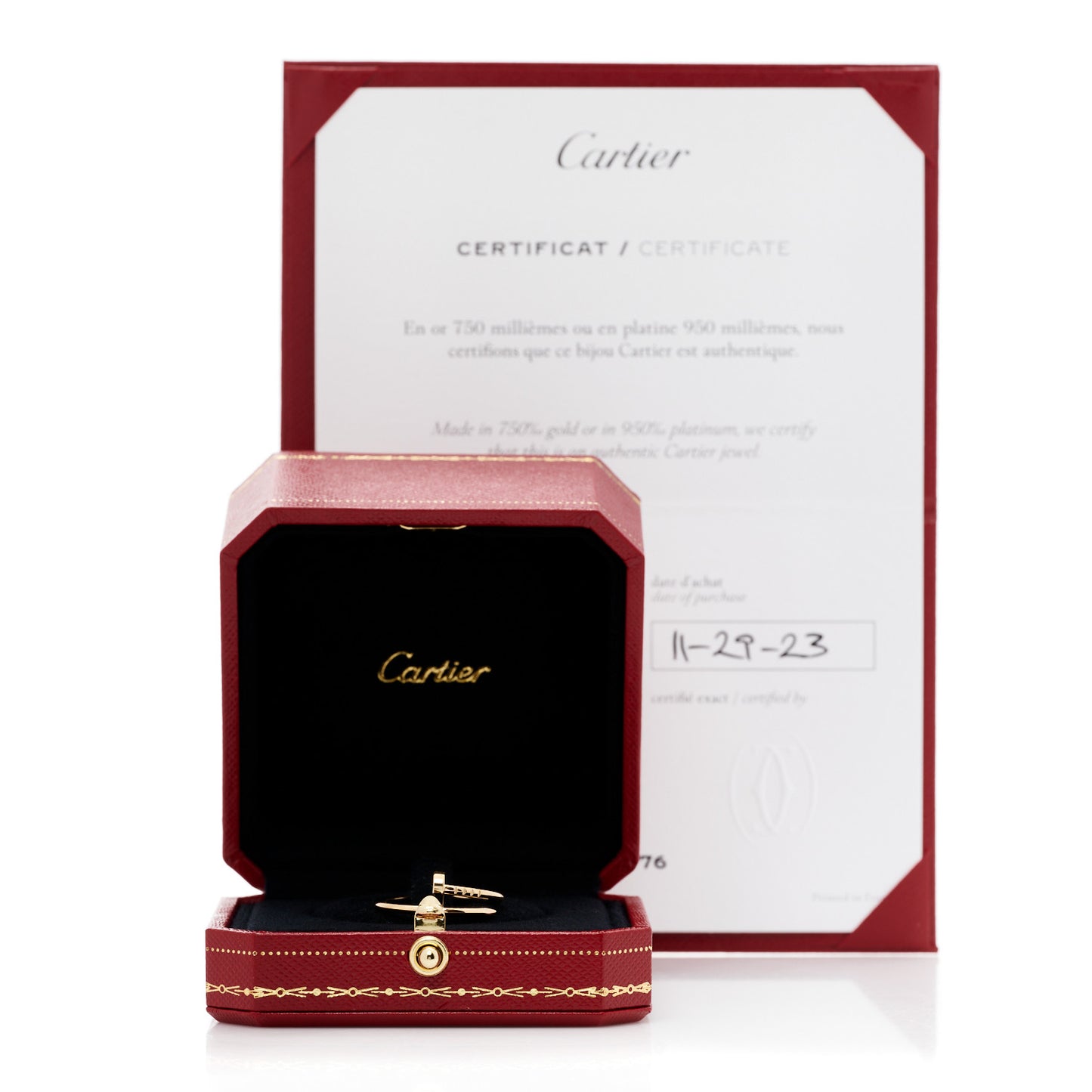 18K Yellow Gold Small Juste Un Clou Ring 56 7.5