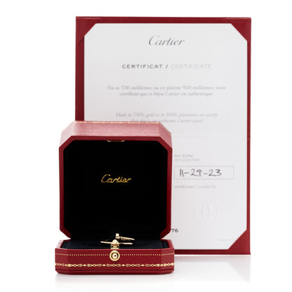 Cartier 18K Yellow Gold Small Juste Un Clou Ring 56 7.5 5 of 5