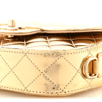 Chanel Mirror Calfskin Metallic Calfskin Quilted Hollywood Boulevard Mini Flap Gold 9 of 10